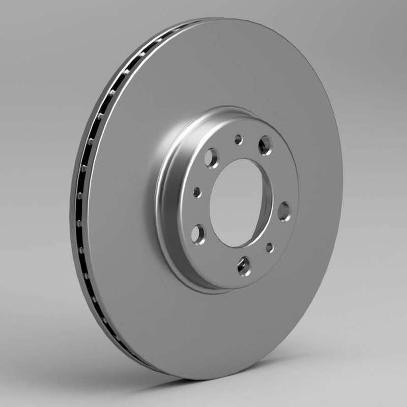 A ventilated brake rotor