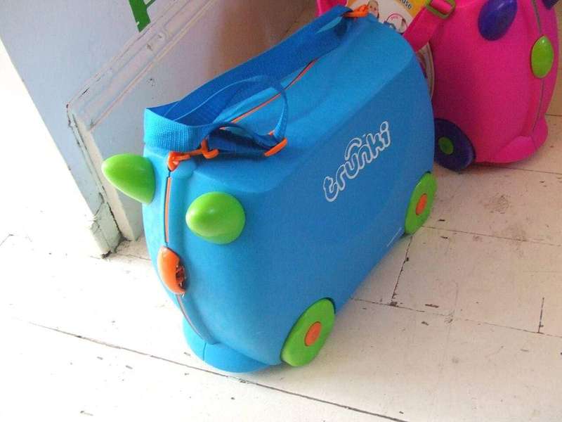 A carry-on style suitcase