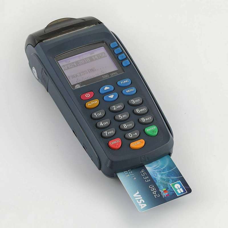 A credit card payment terminal