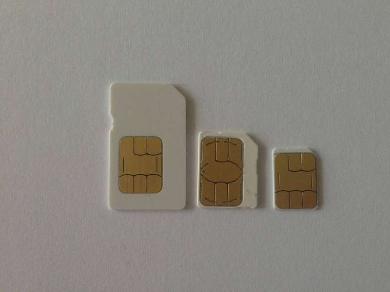 The evolution of SIM card formats, from full-size to nano