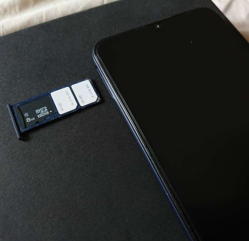 A smartphone showing dual SIM settings