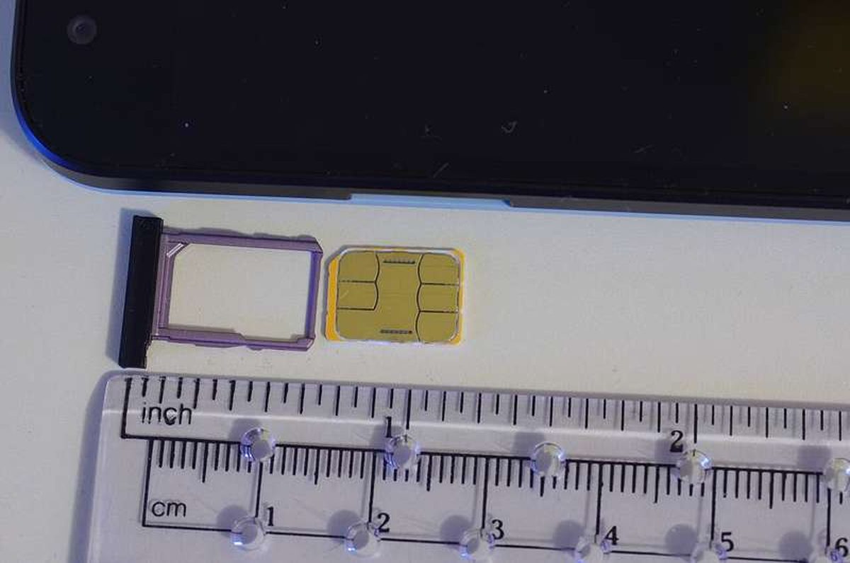 A nano SIM card and its tray