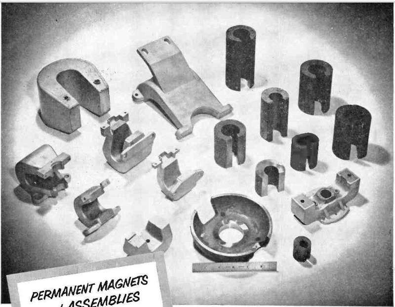 A set of horseshoe magnets, whose shape routes the field efficiently between the two poles