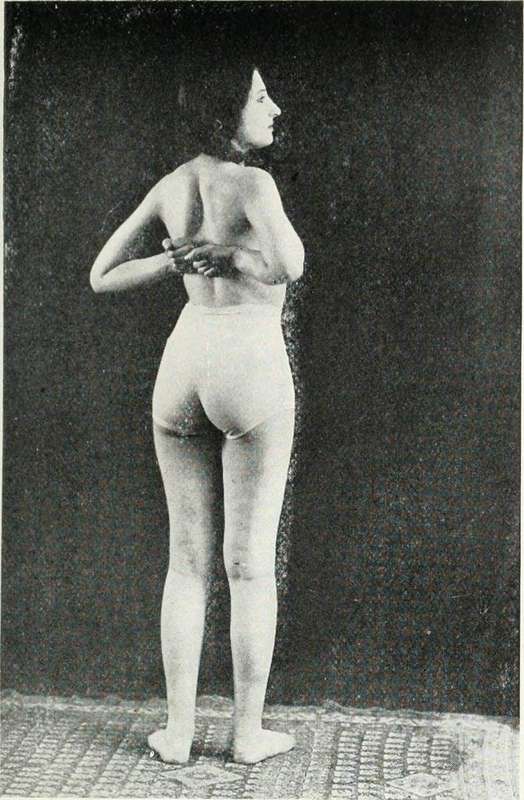 A historical illustration of a leg massage technique