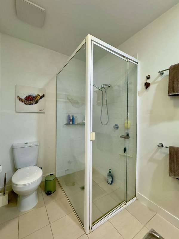 A clean modern apartment shower