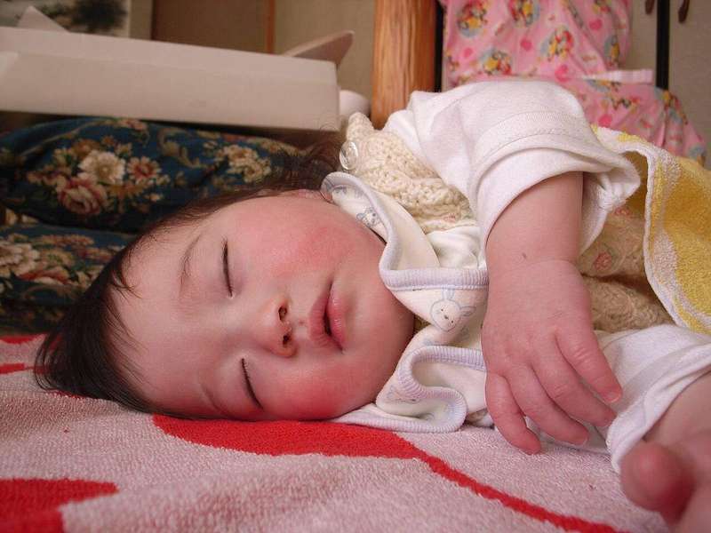 A sleeping baby