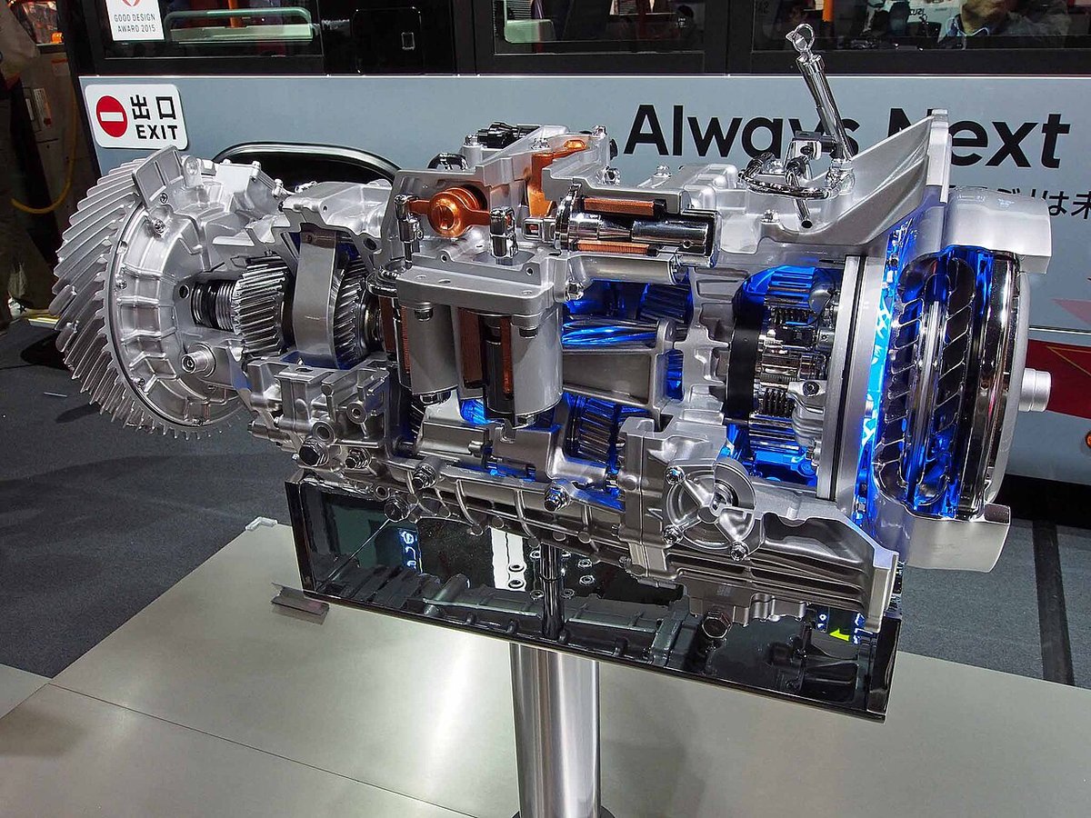 Cutaway model of a transmission