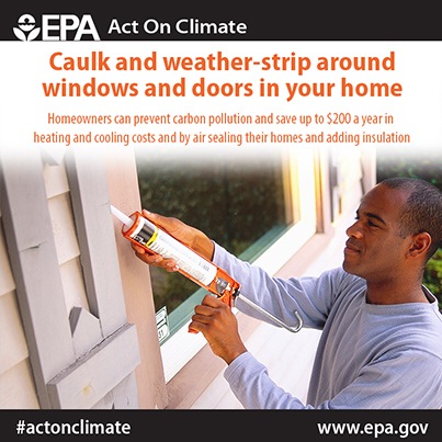 Caulk sealing gaps around a building entrance