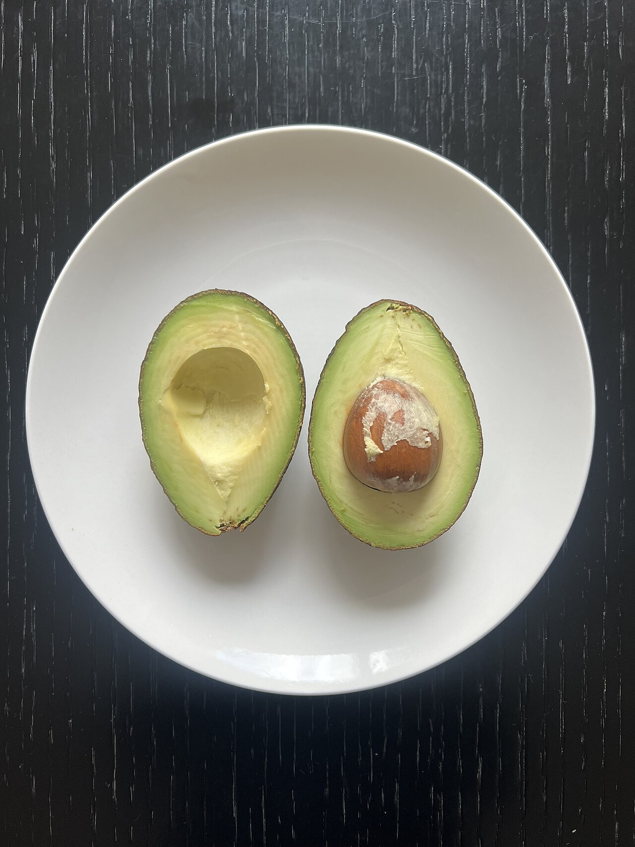 Halved avocados