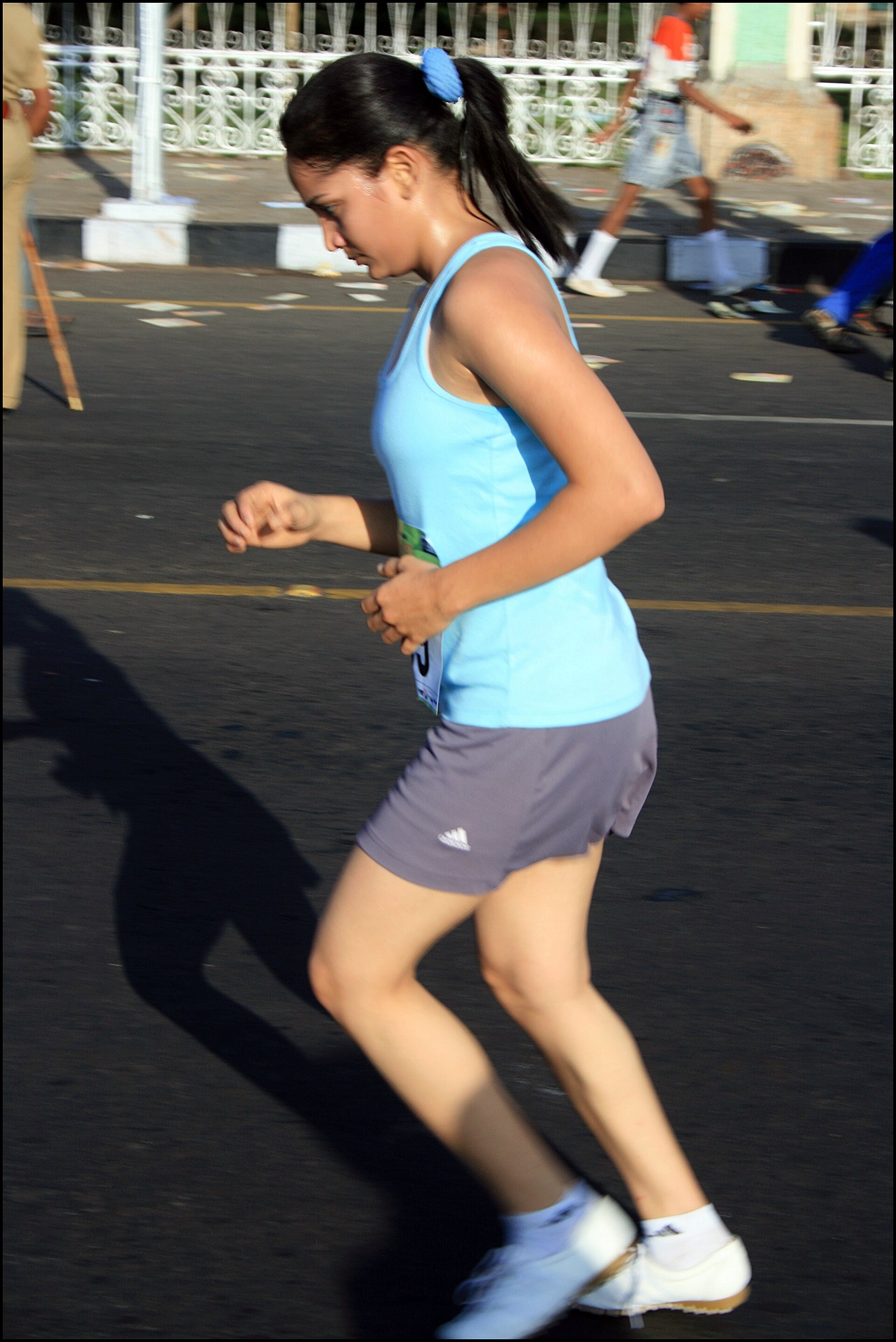 A runner competing at the Chennai Marathon