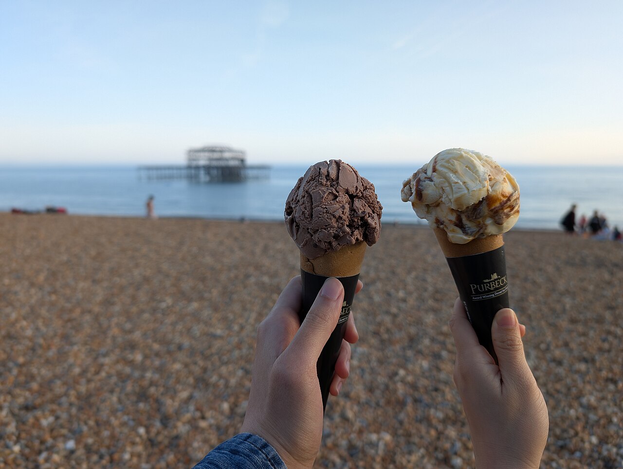 Two ice cream cones: eating cold treats too fast is the classic trigger for brain freeze