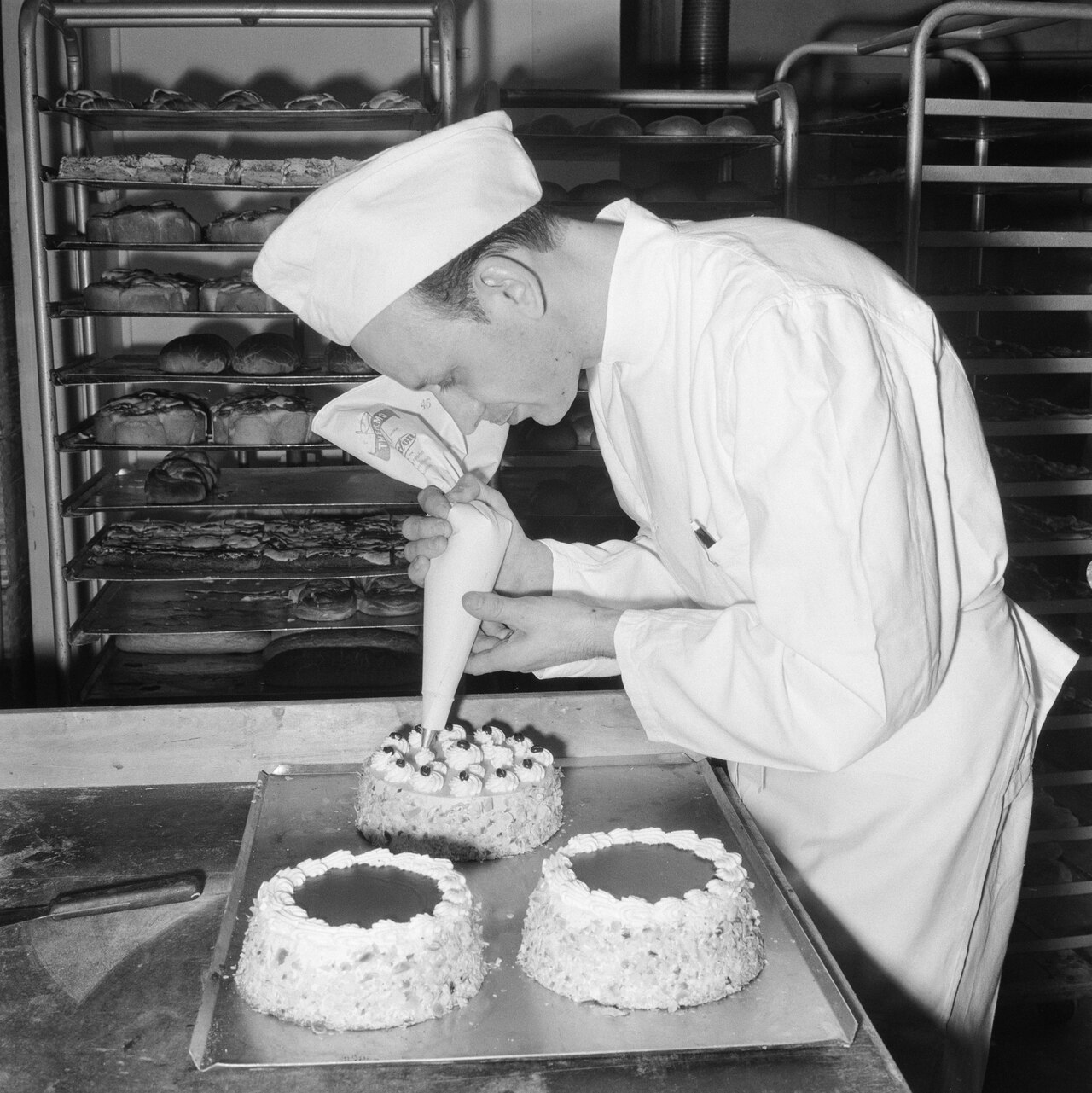 A baker at work in 1962
