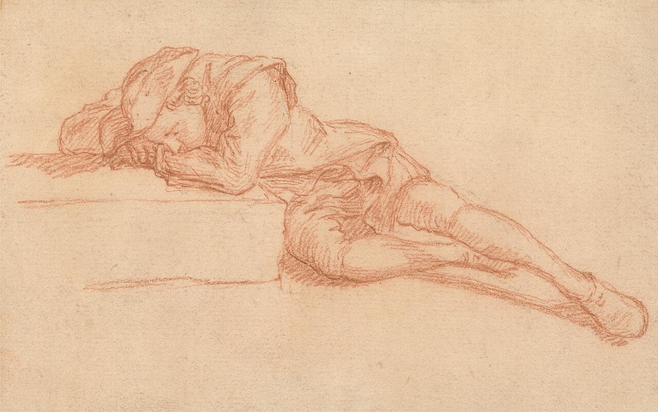 A Young Man Asleep, a painting by George Lambert