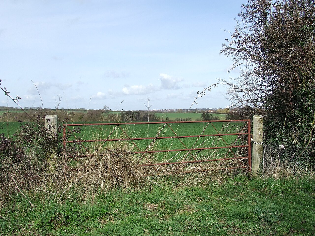 A steel bar gate in Needham Market, Suffolk
