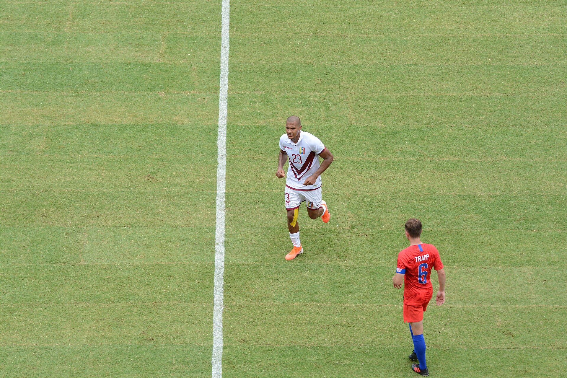 Salomon Rondon playing for Venezuela national team