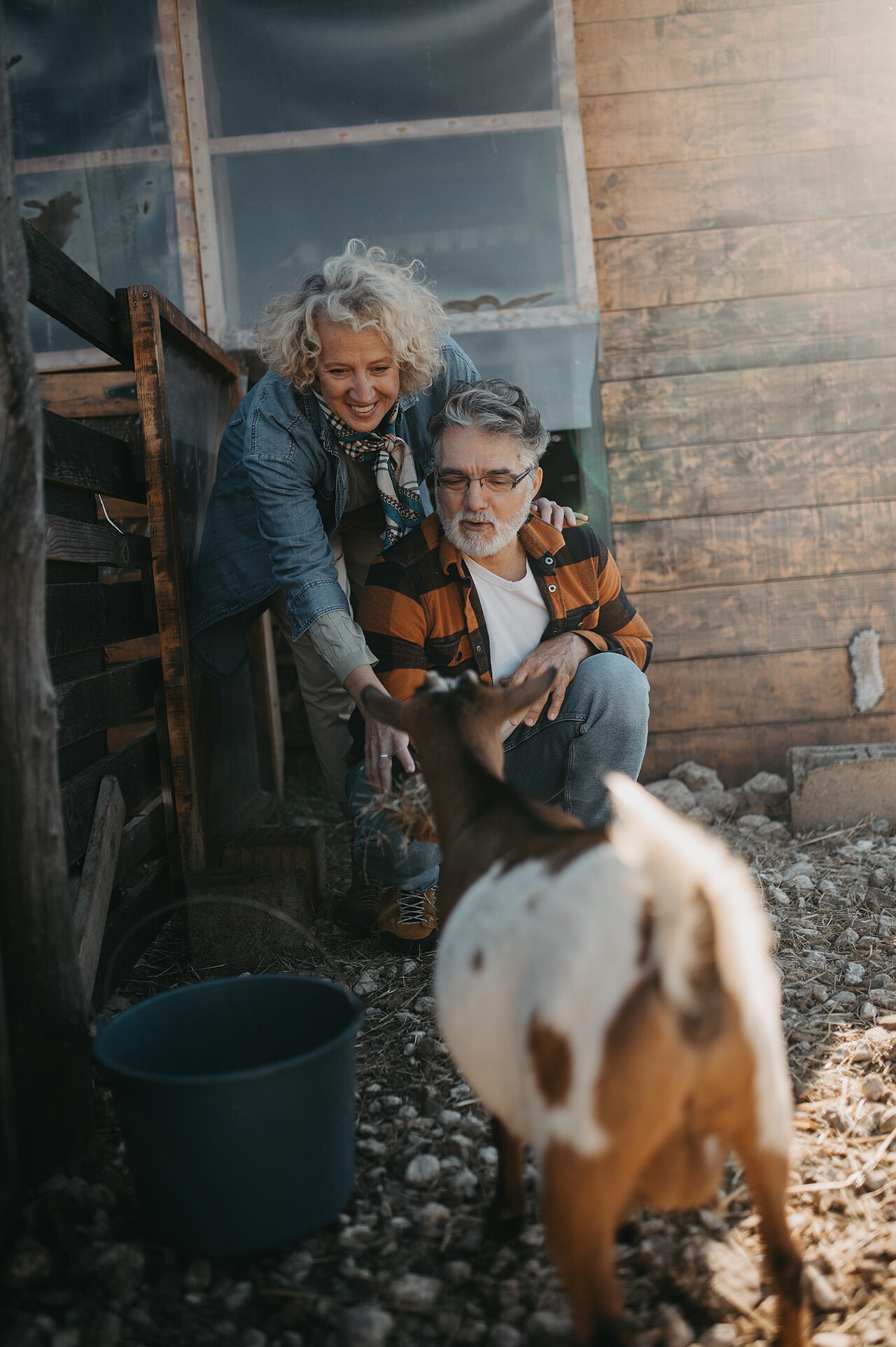 A retired-age couple enjoying time together