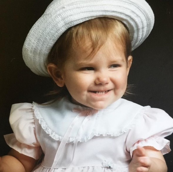 A toddler during a photo shoot