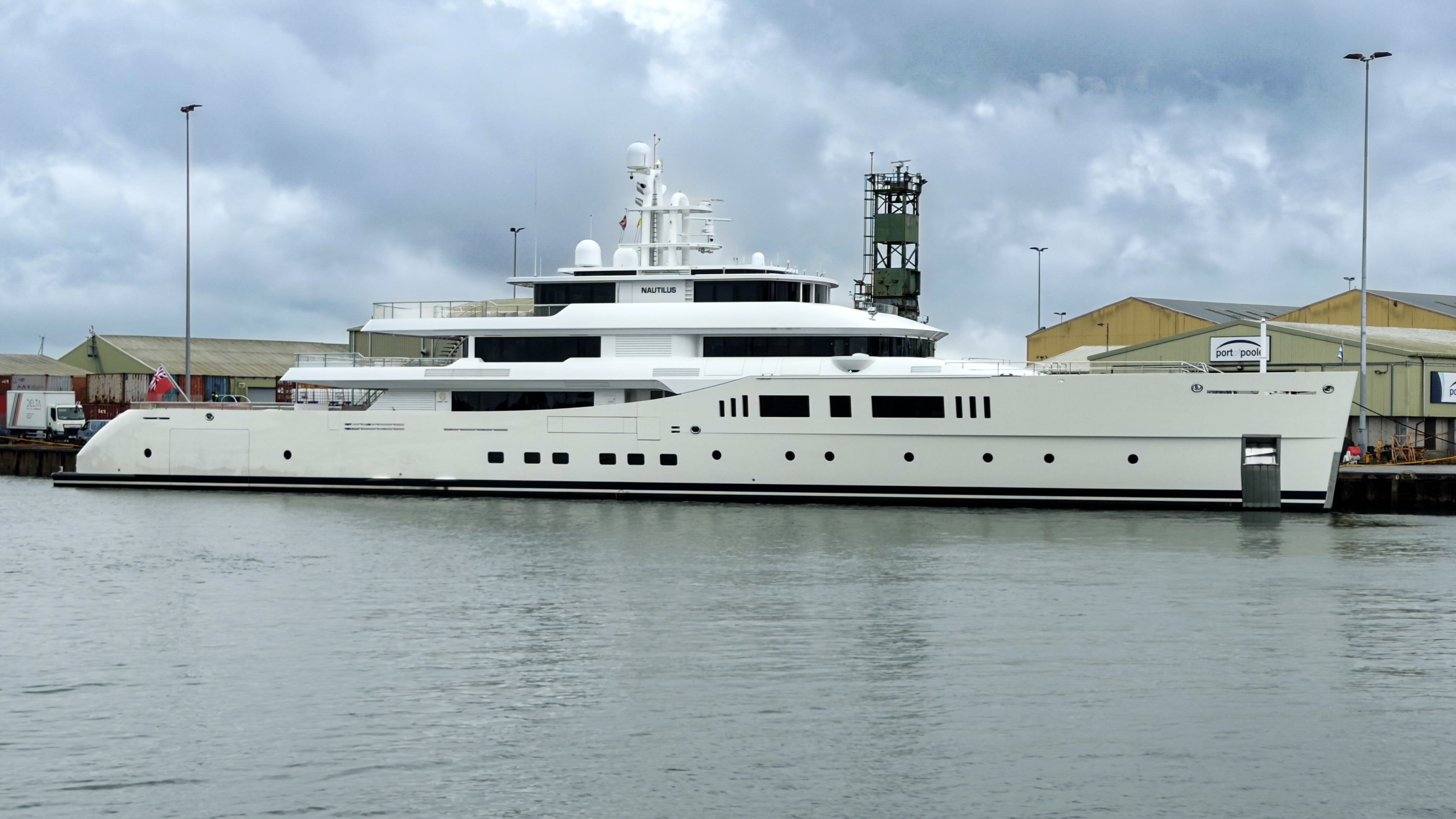 A superyacht at sea, generic view