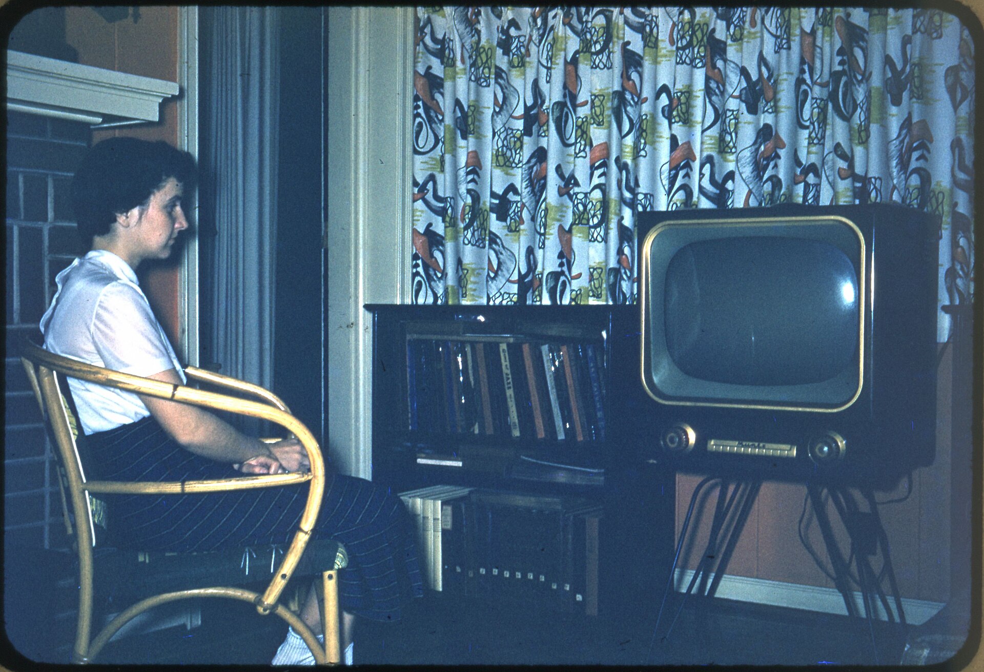 A television in a living room
