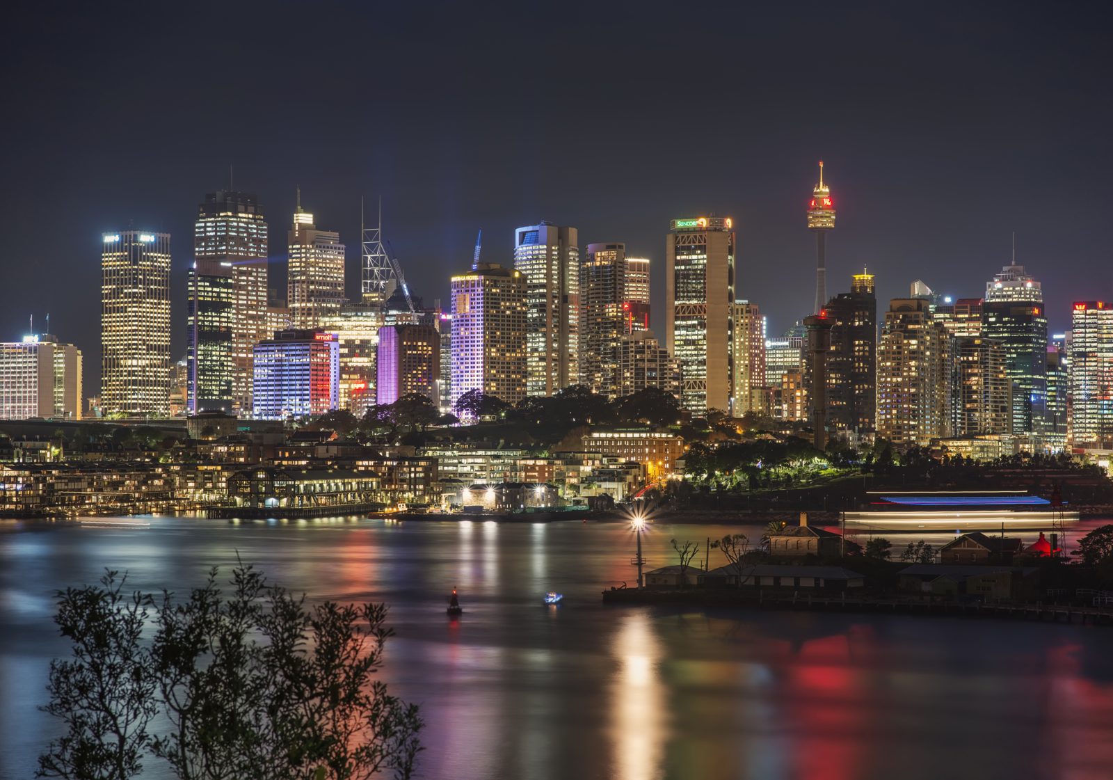 Sydney skyline seen from across the harbour