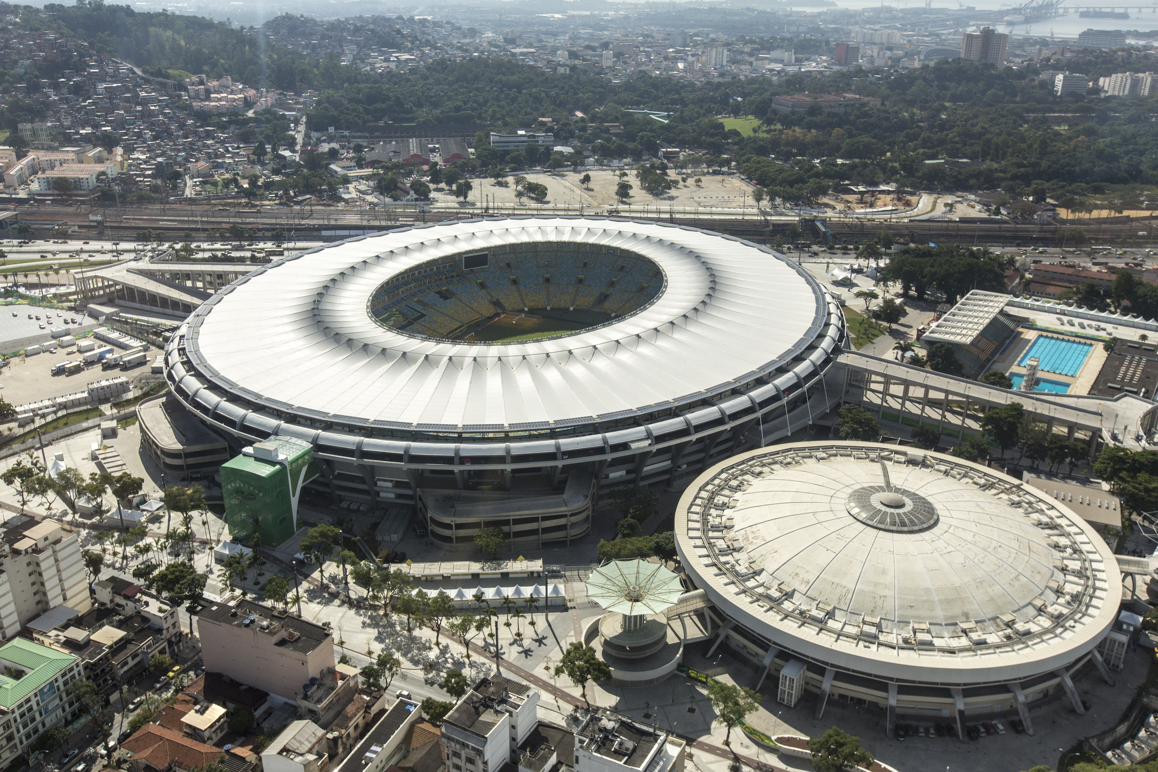 Maracana stadium in Rio de Janeiro at dusk