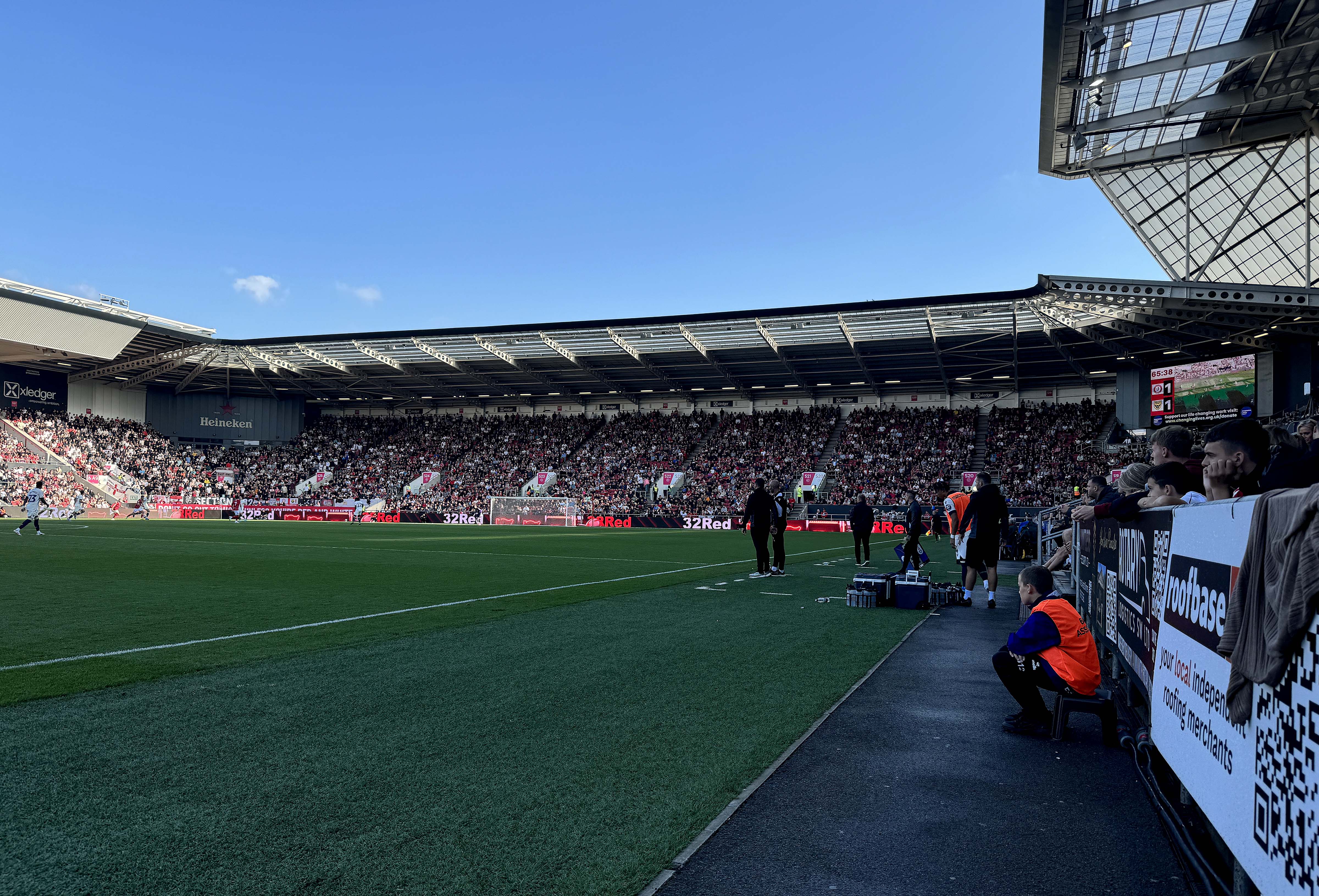 The South Stand at Ashton Gate stadium