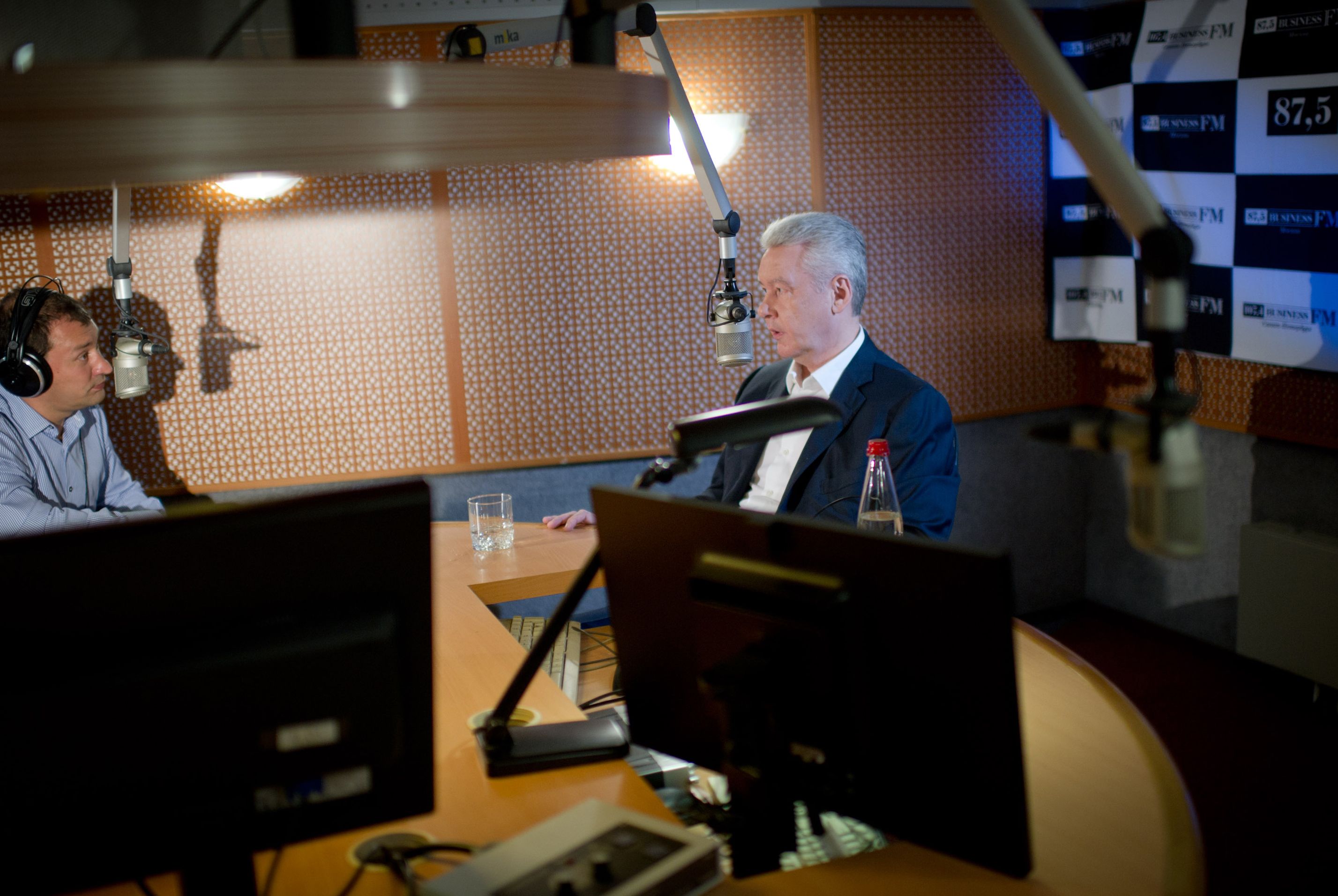 A radio studio interview, one of many formats hiring conversations can take