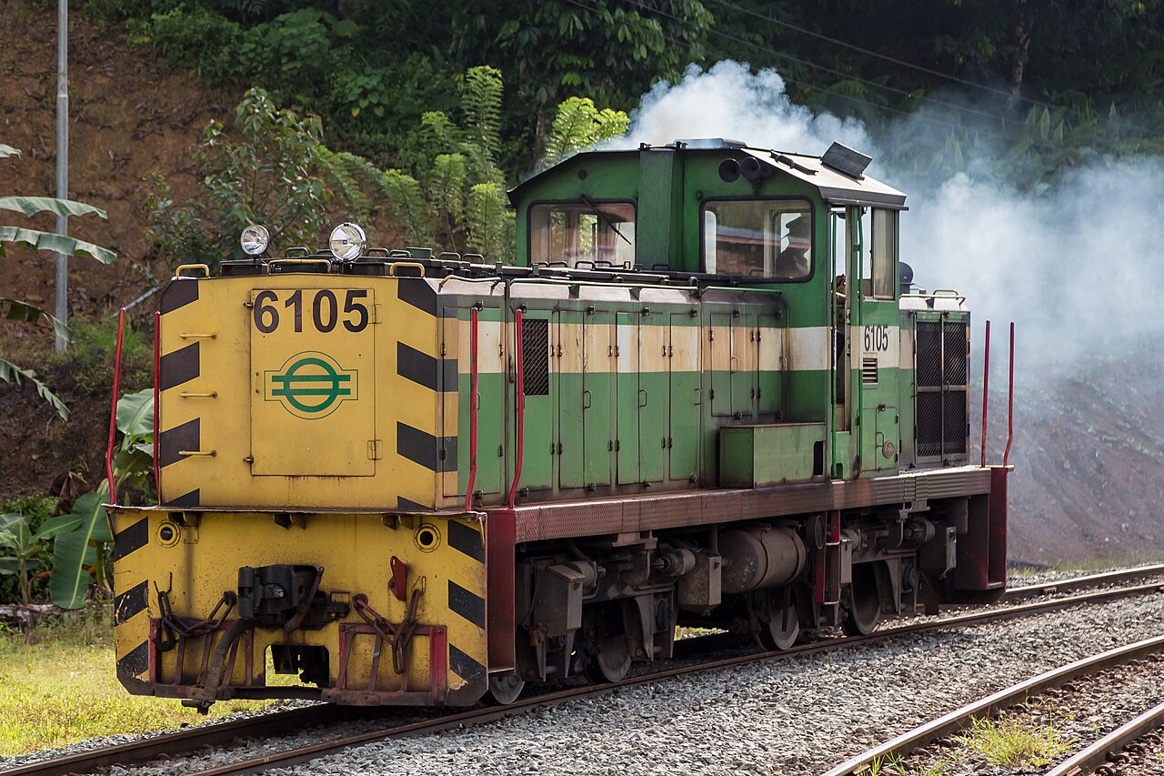 A diesel locomotive showing the kind of heavy-duty diesel engine that produces the signature clatter