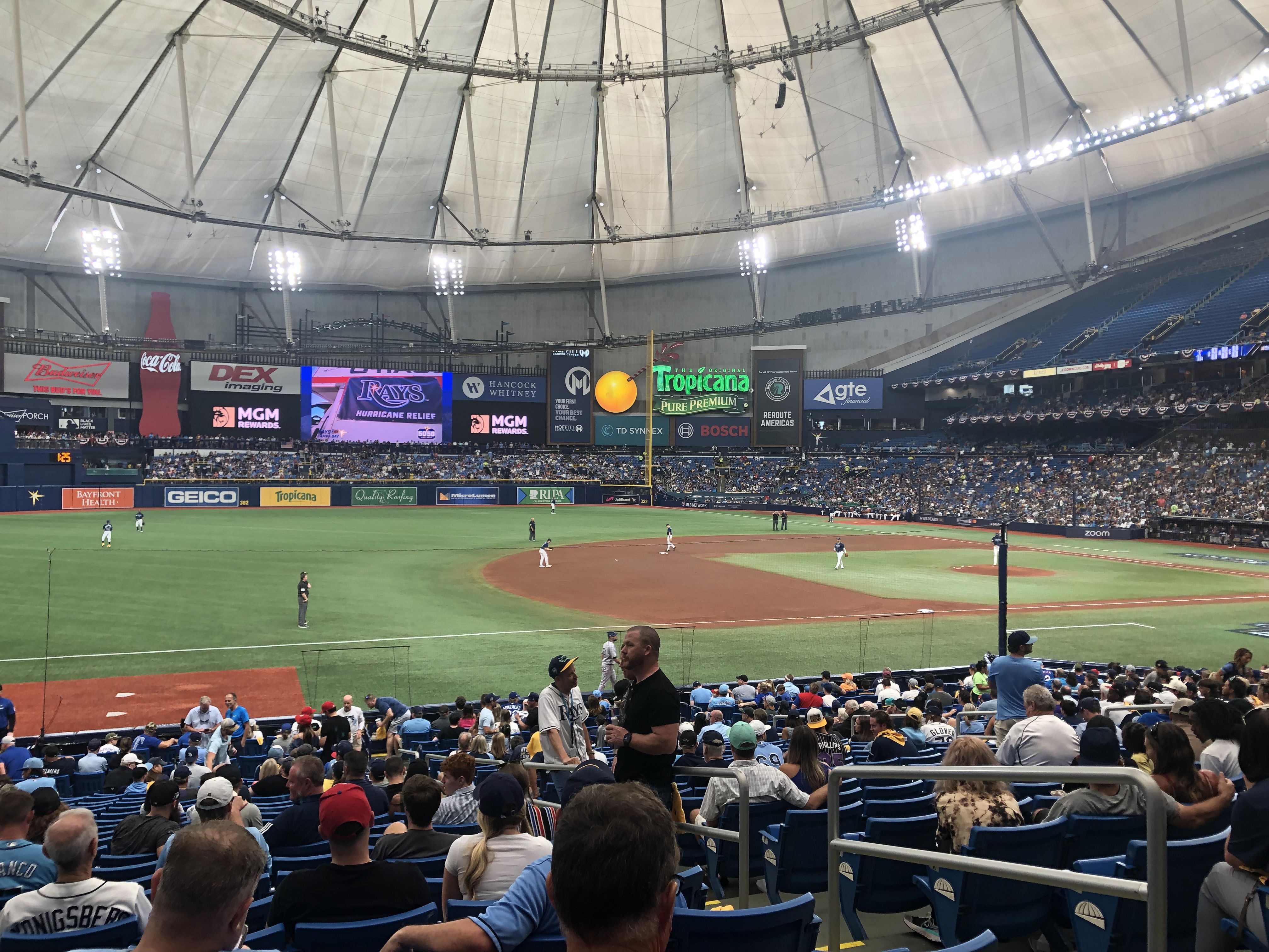 Tropicana Field crowd during a postseason game