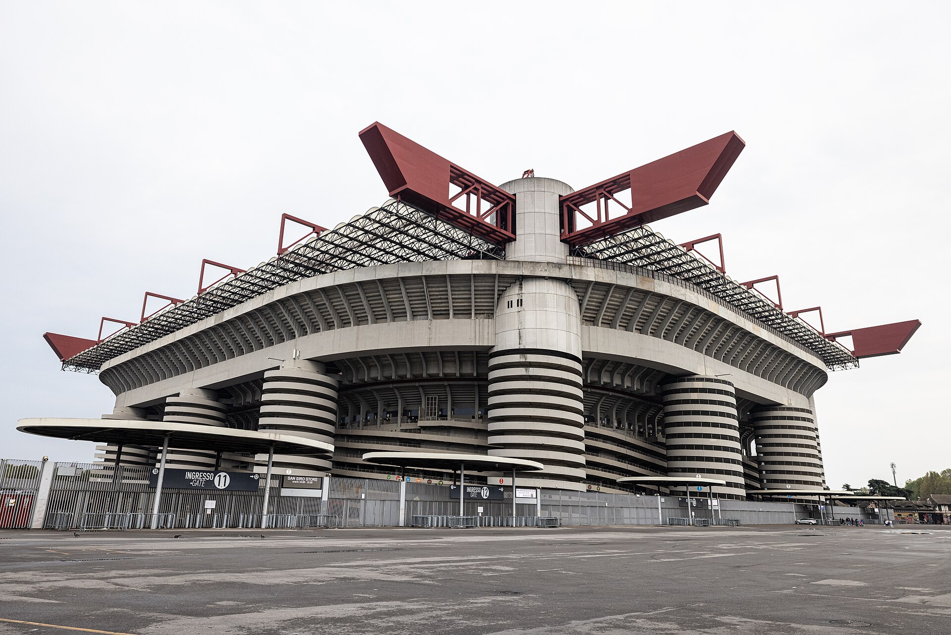San Siro stadium in Milan, the home ground where Inter played Club Brugge