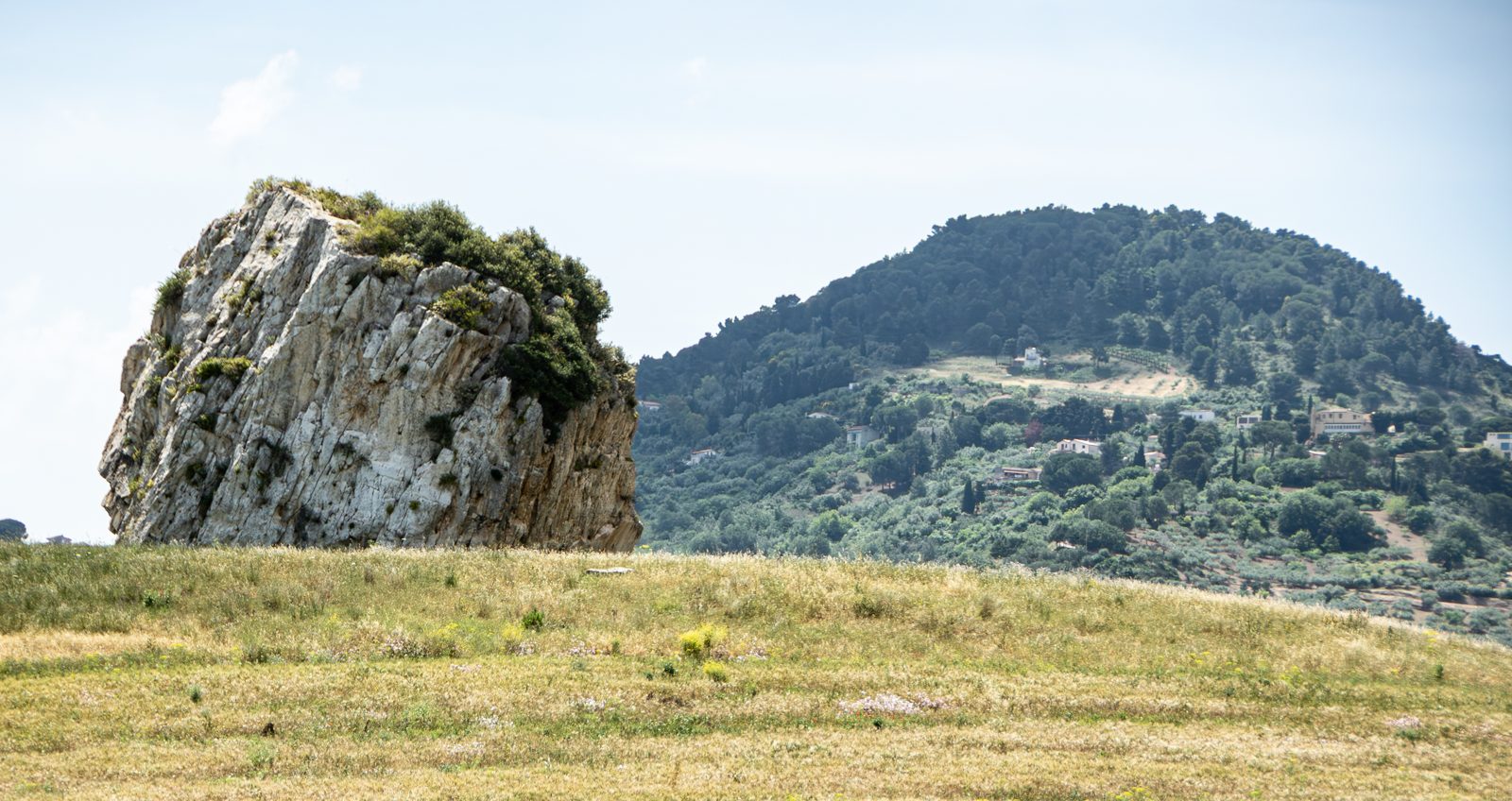 Sicilian countryside with rolling hills