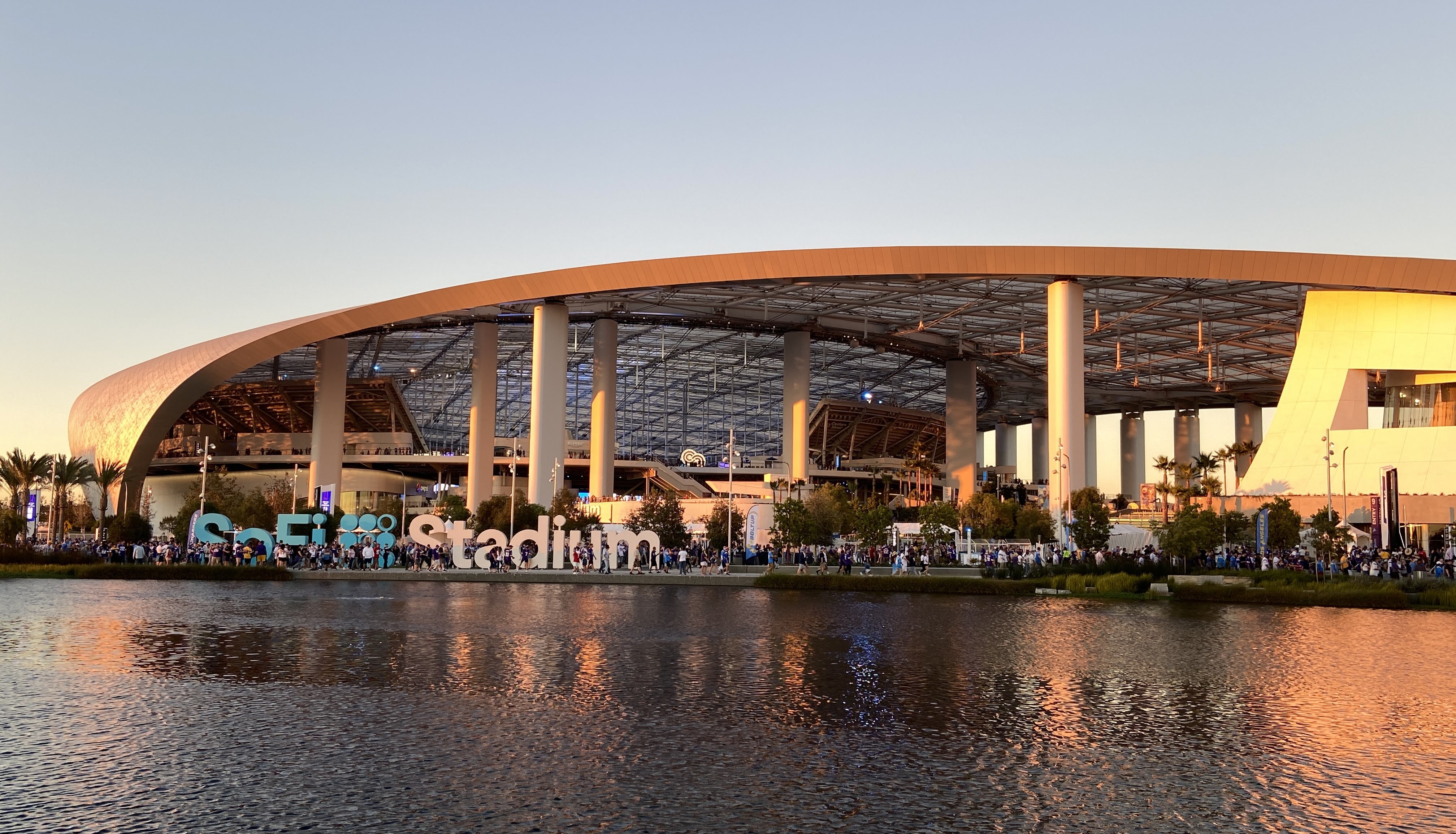 SoFi Stadium exterior, home of the Los Angeles Rams