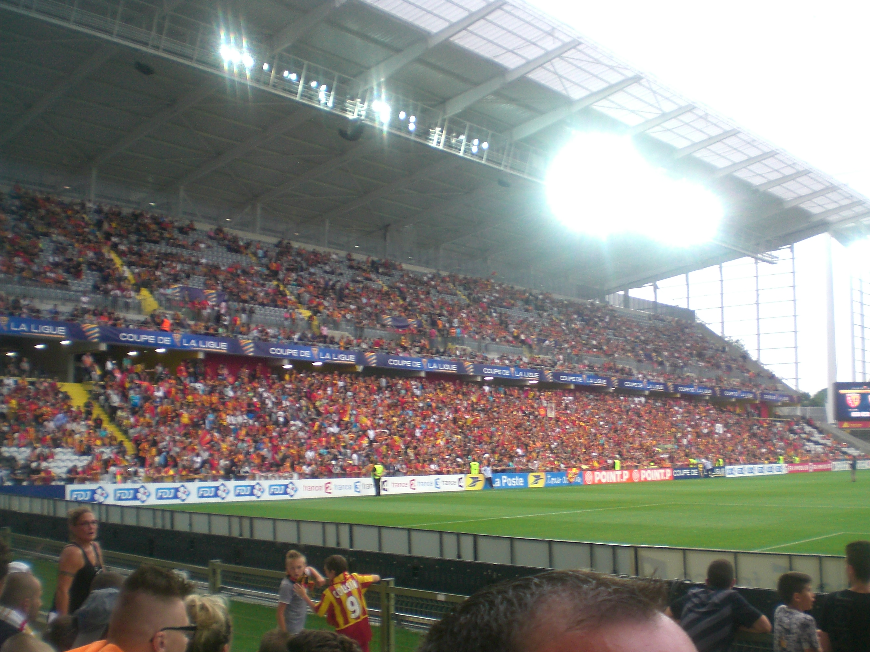 Lens players in action in a home game