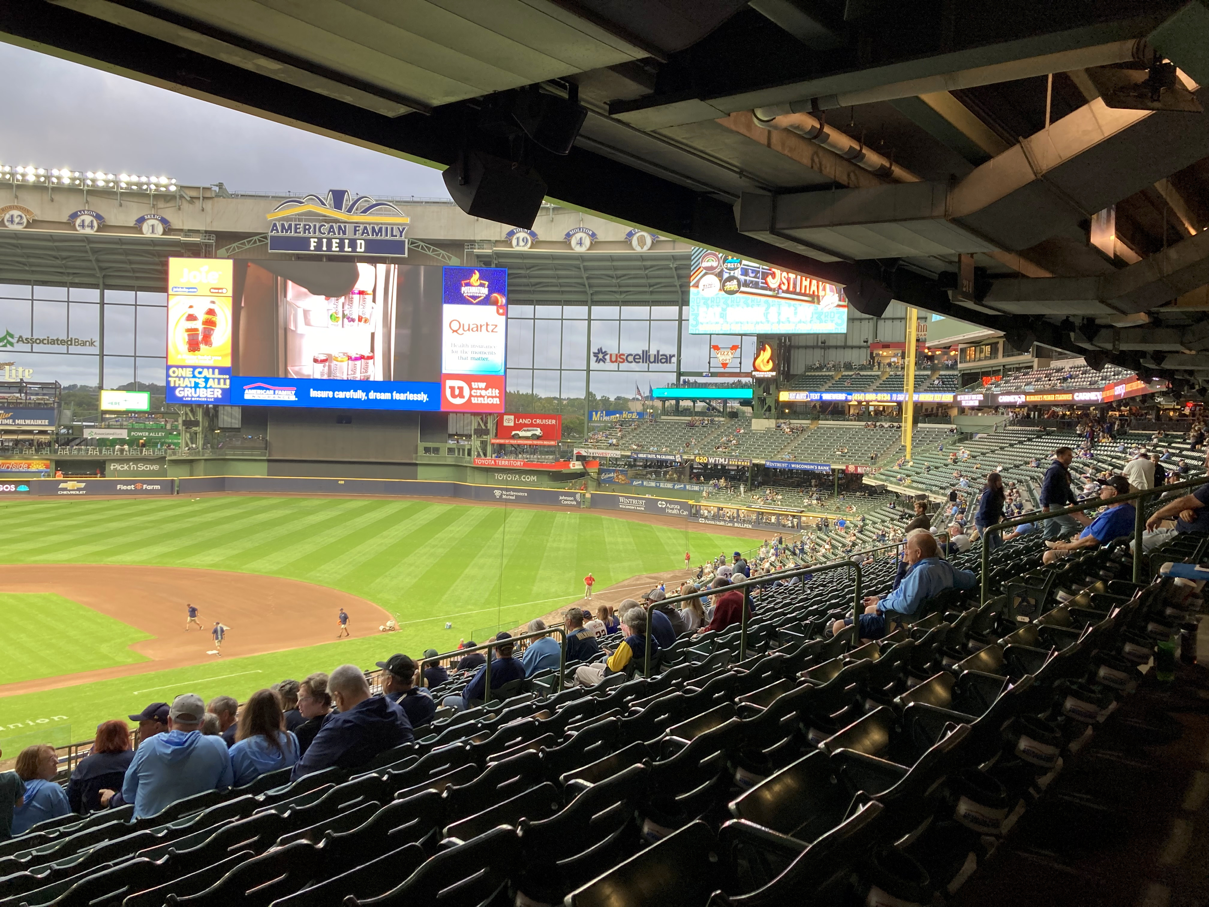 American Family Field, home of the Milwaukee Brewers, on a game day
