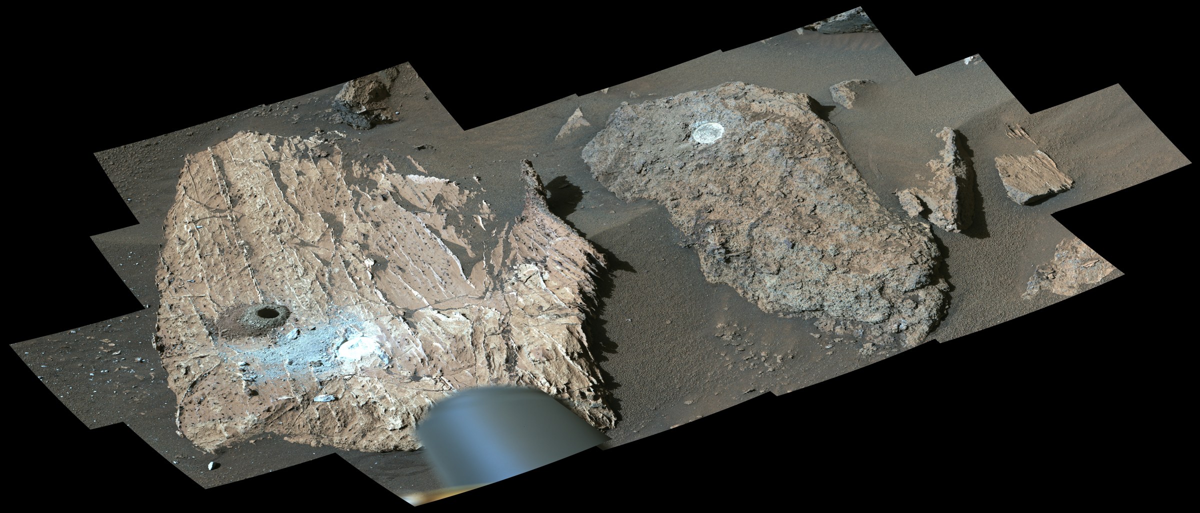 The Cheyava Falls workspace on Mars, seen by the Perseverance rover