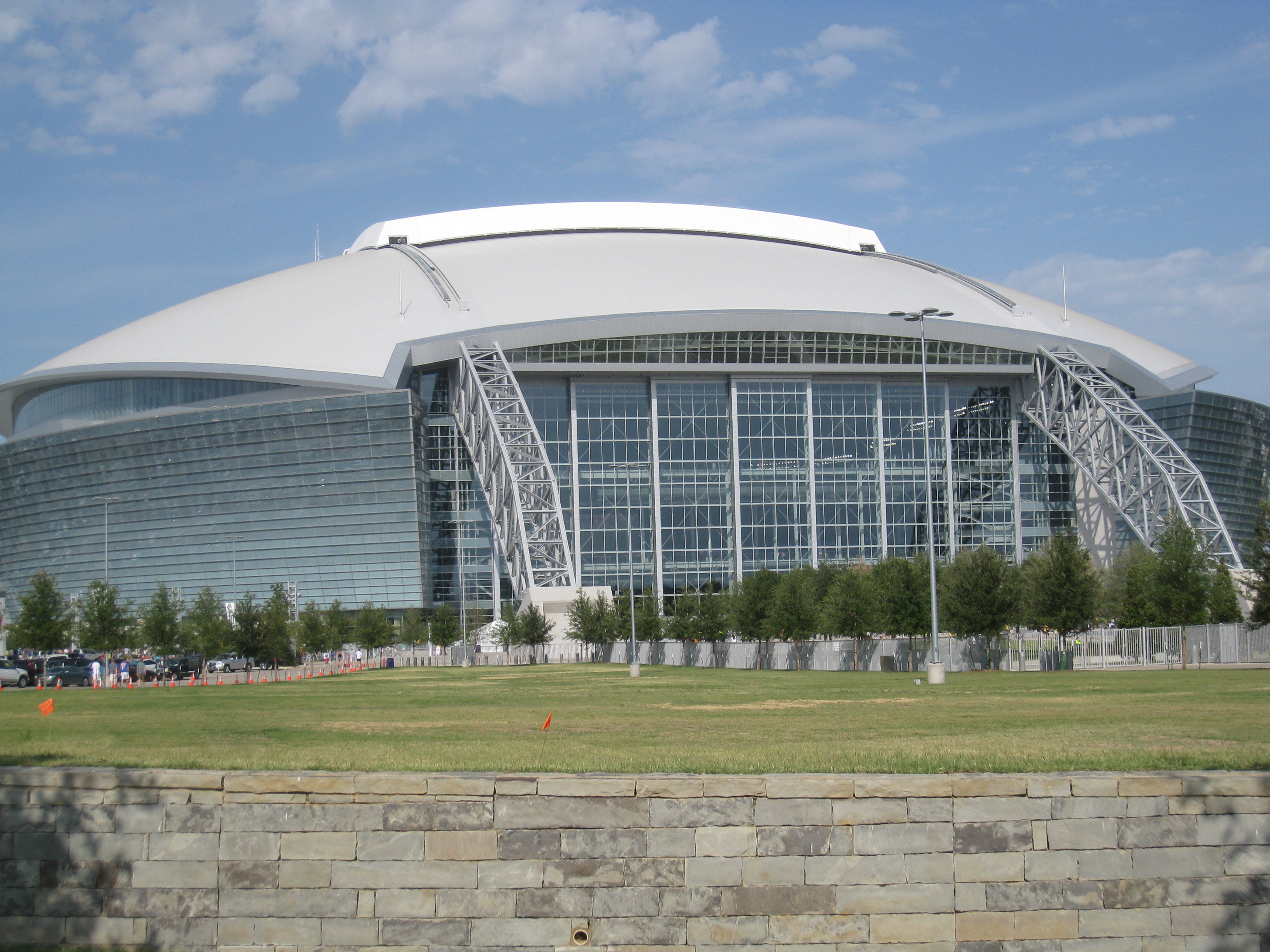 Exterior view of Cowboys Stadium in Arlington, Texas