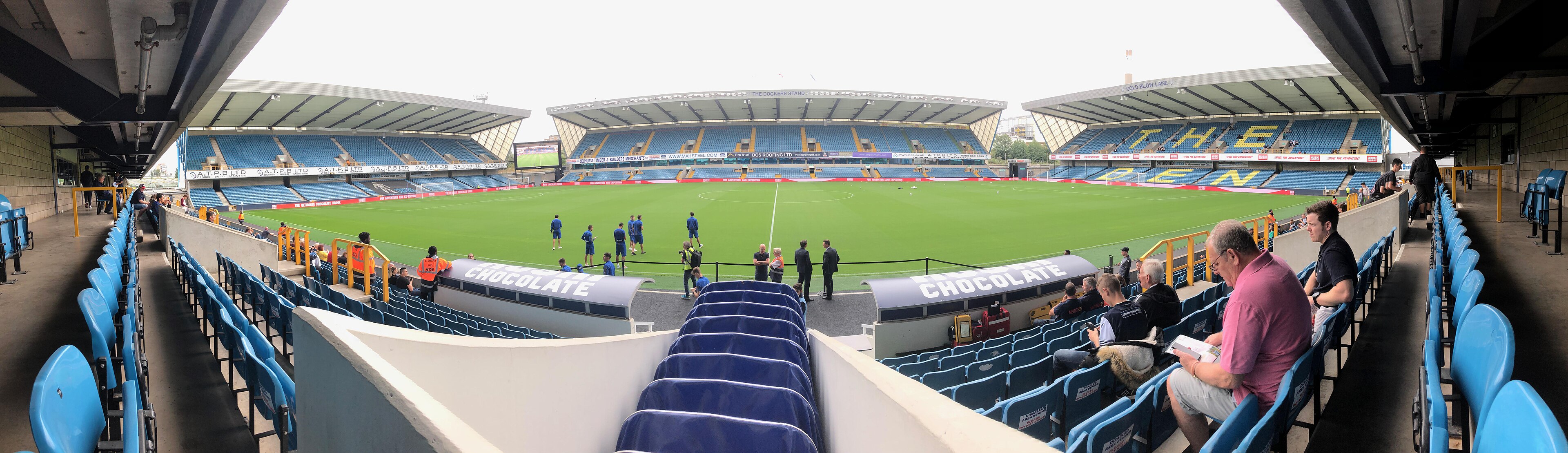The Den stadium in London, home of Millwall, pictured in 2019