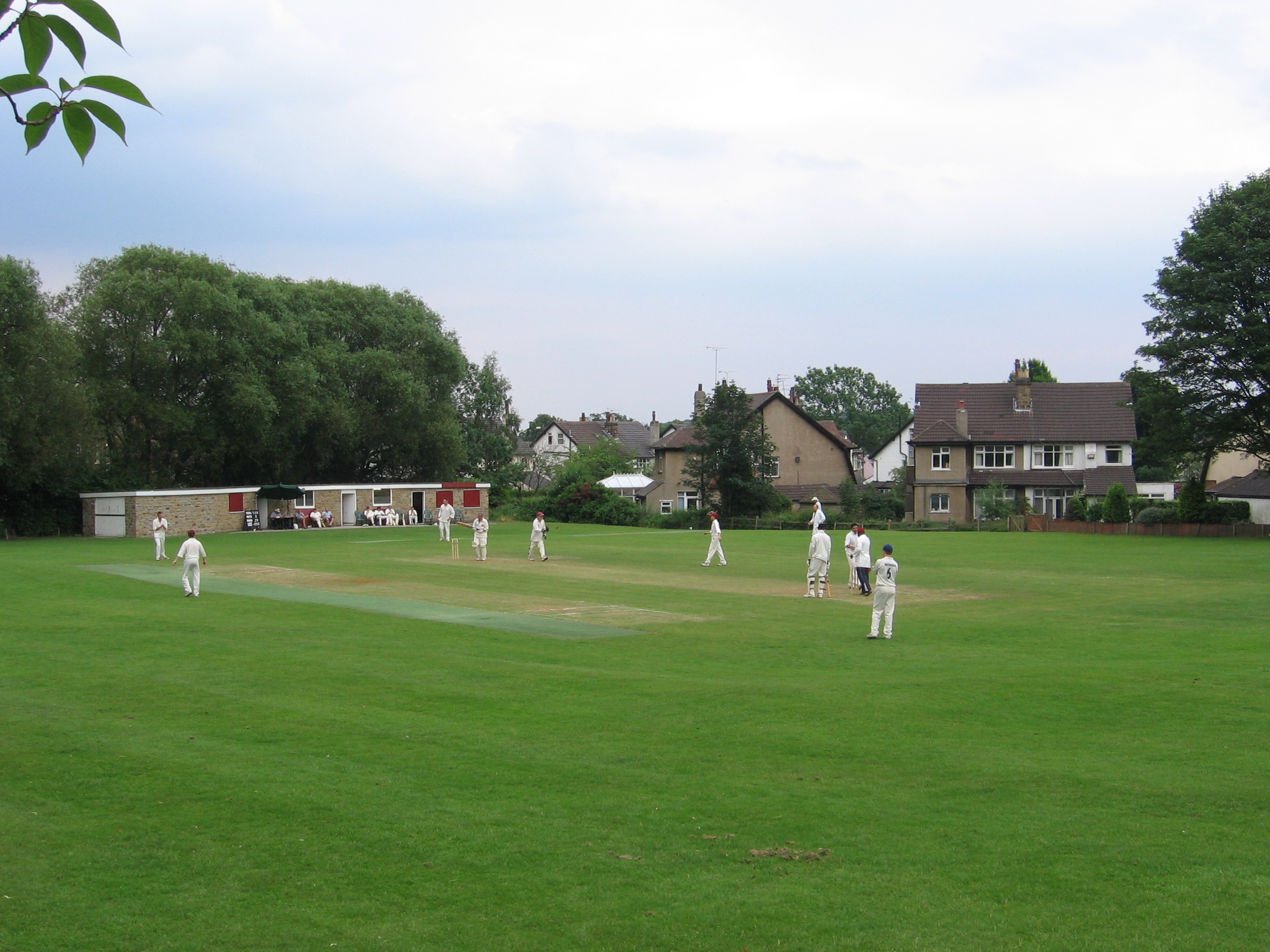 Club cricketers in action at Headingley in Leeds