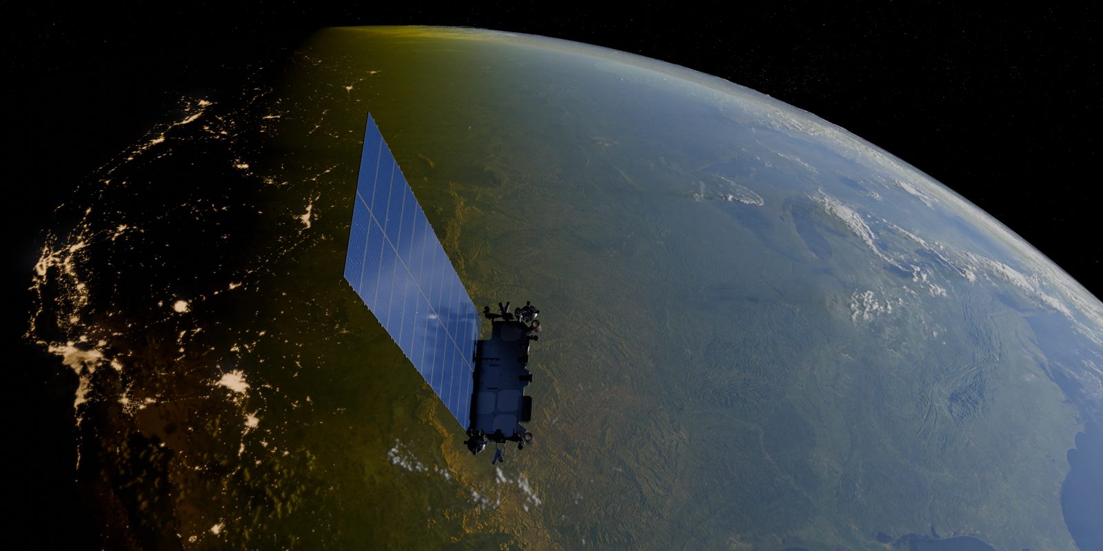 A Starlink satellite in orbit