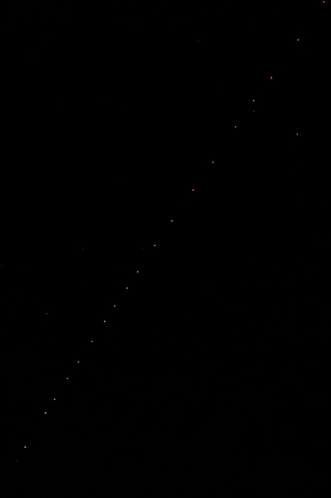 Starlink satellites seen from the ground