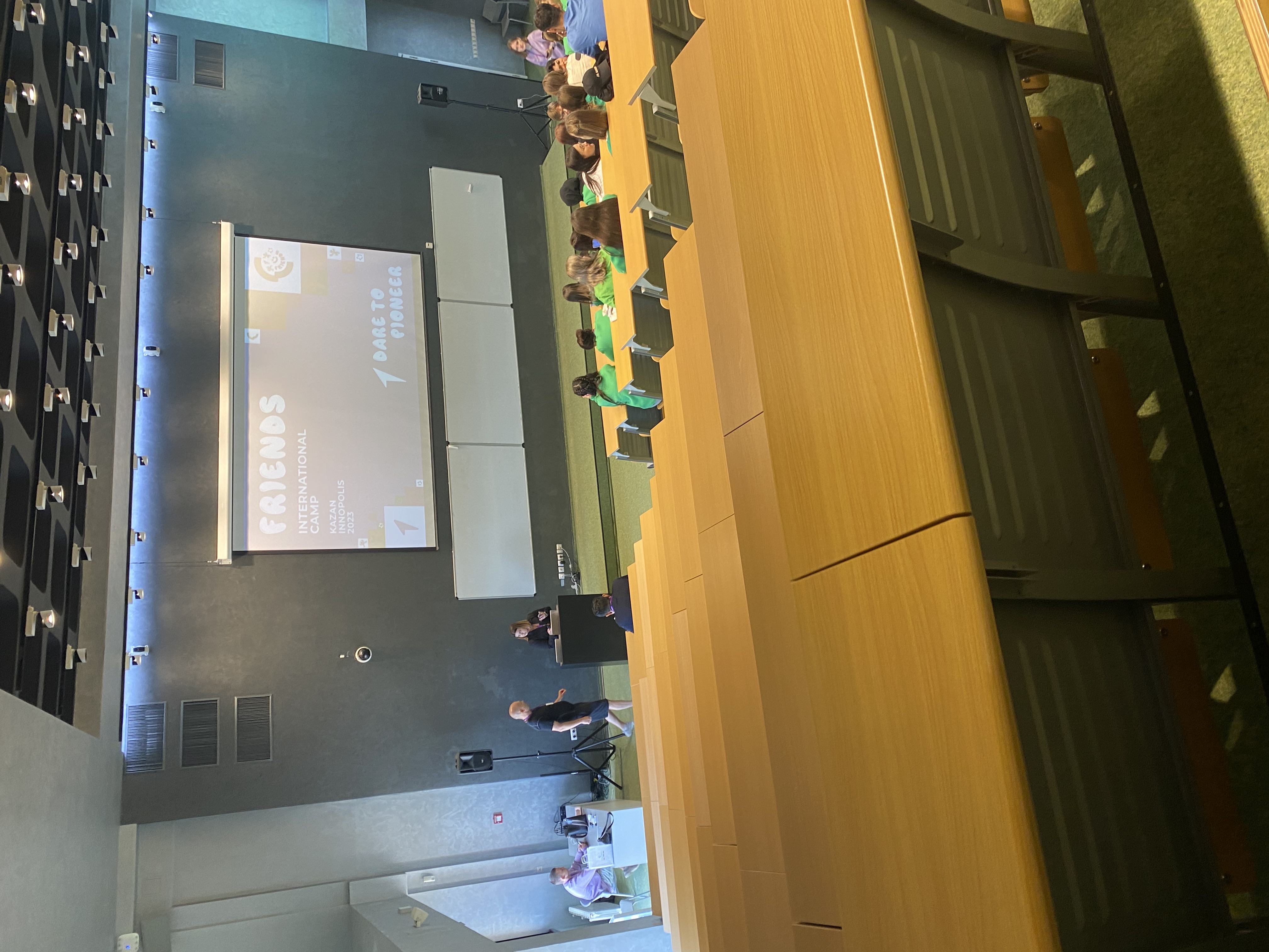 A lecture hall full of students