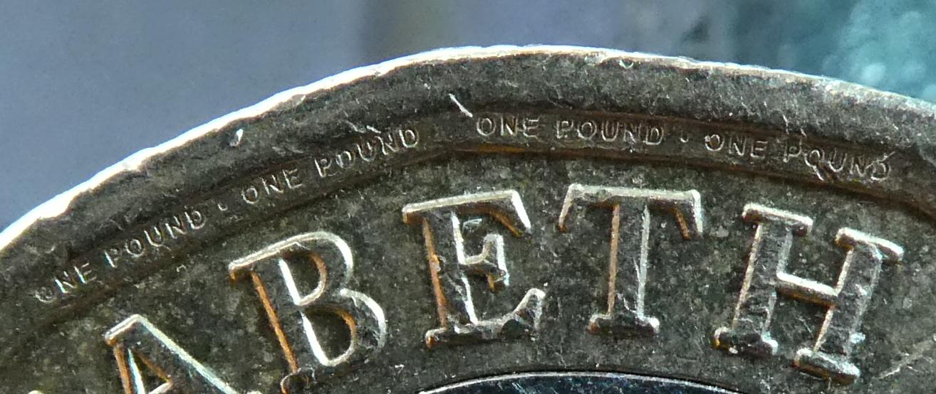 A one-pound coin