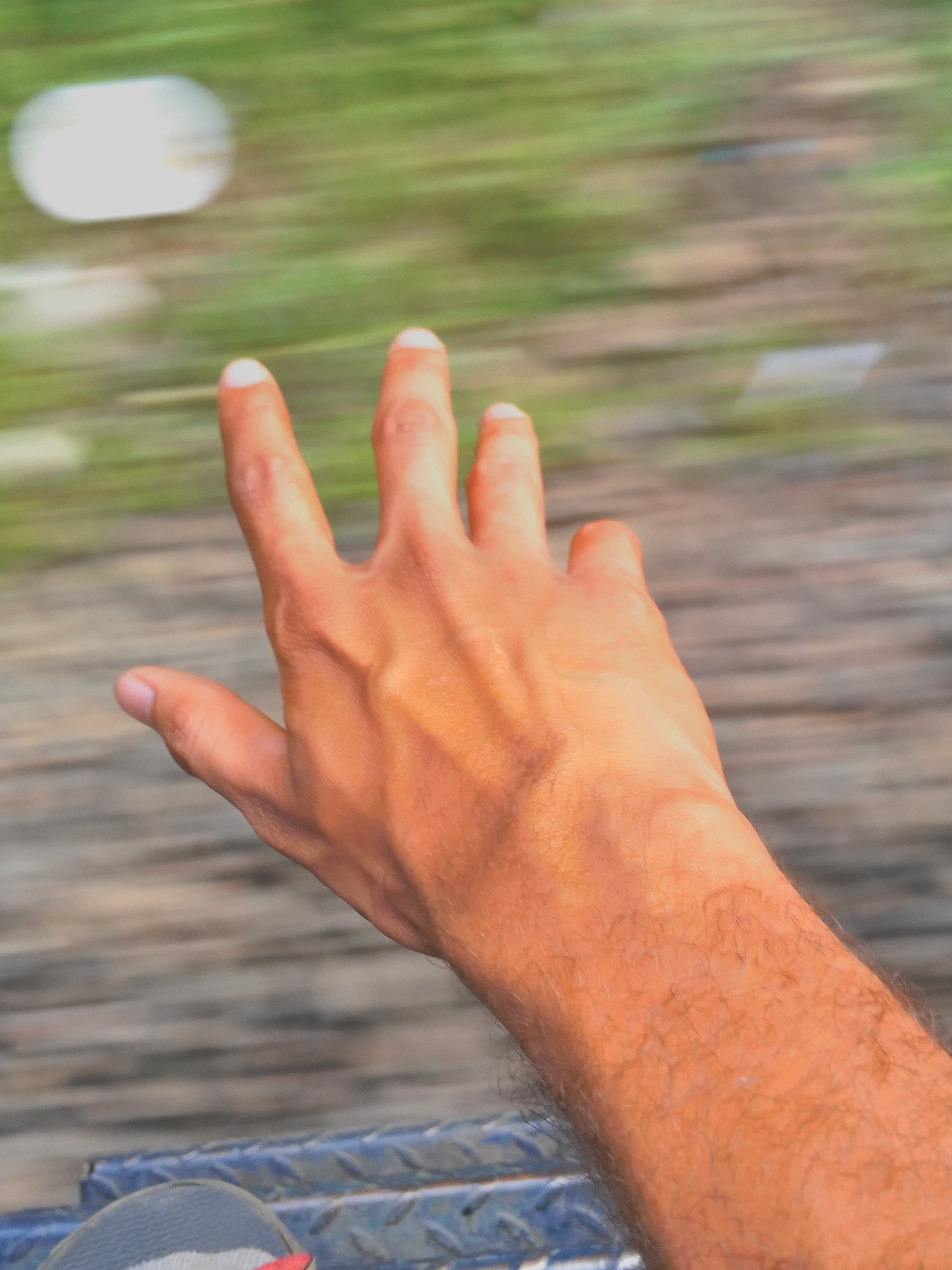 Outstretched arm showing the network of surface veins under the skin