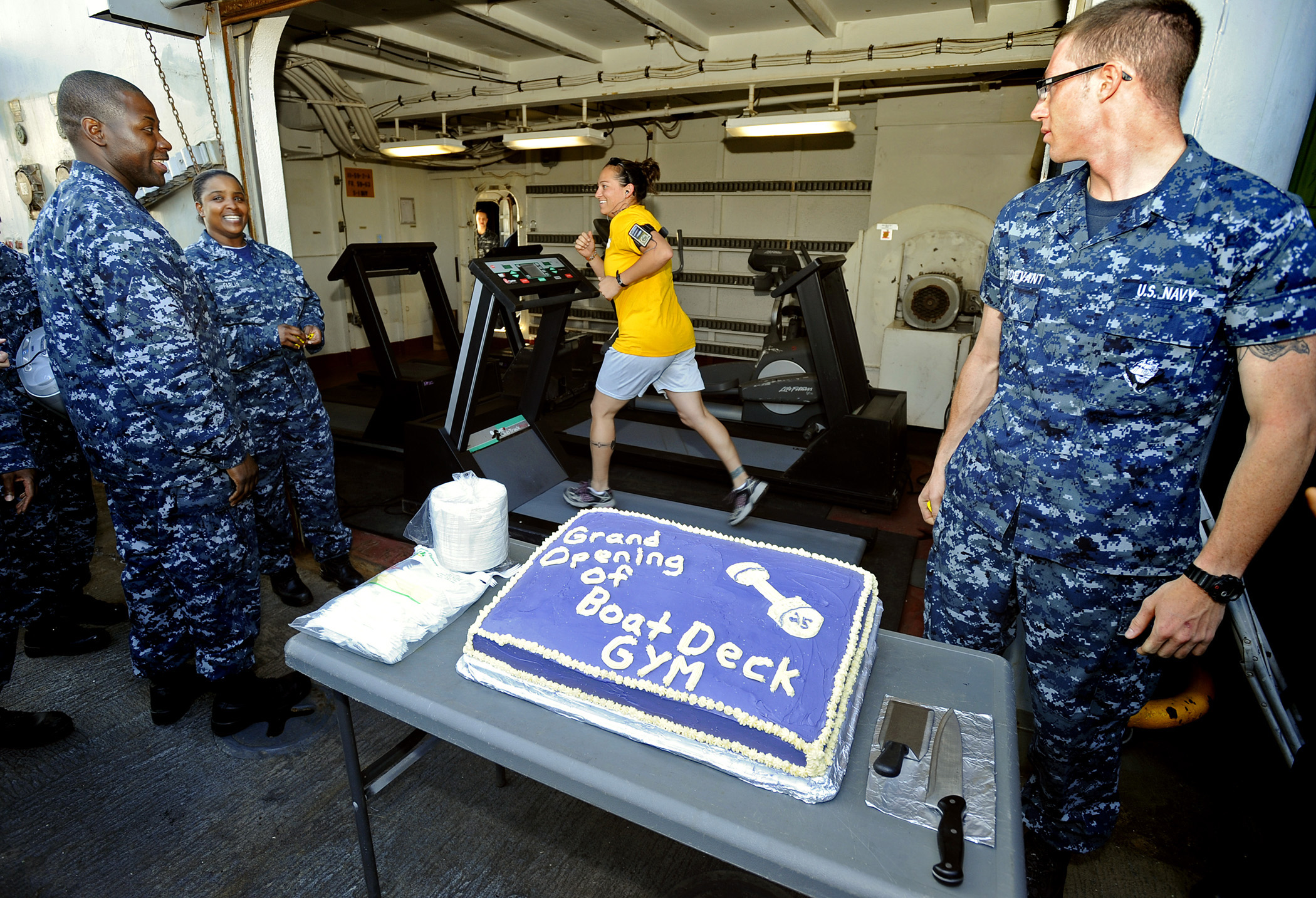 Runner on a treadmill during a fitness assessment