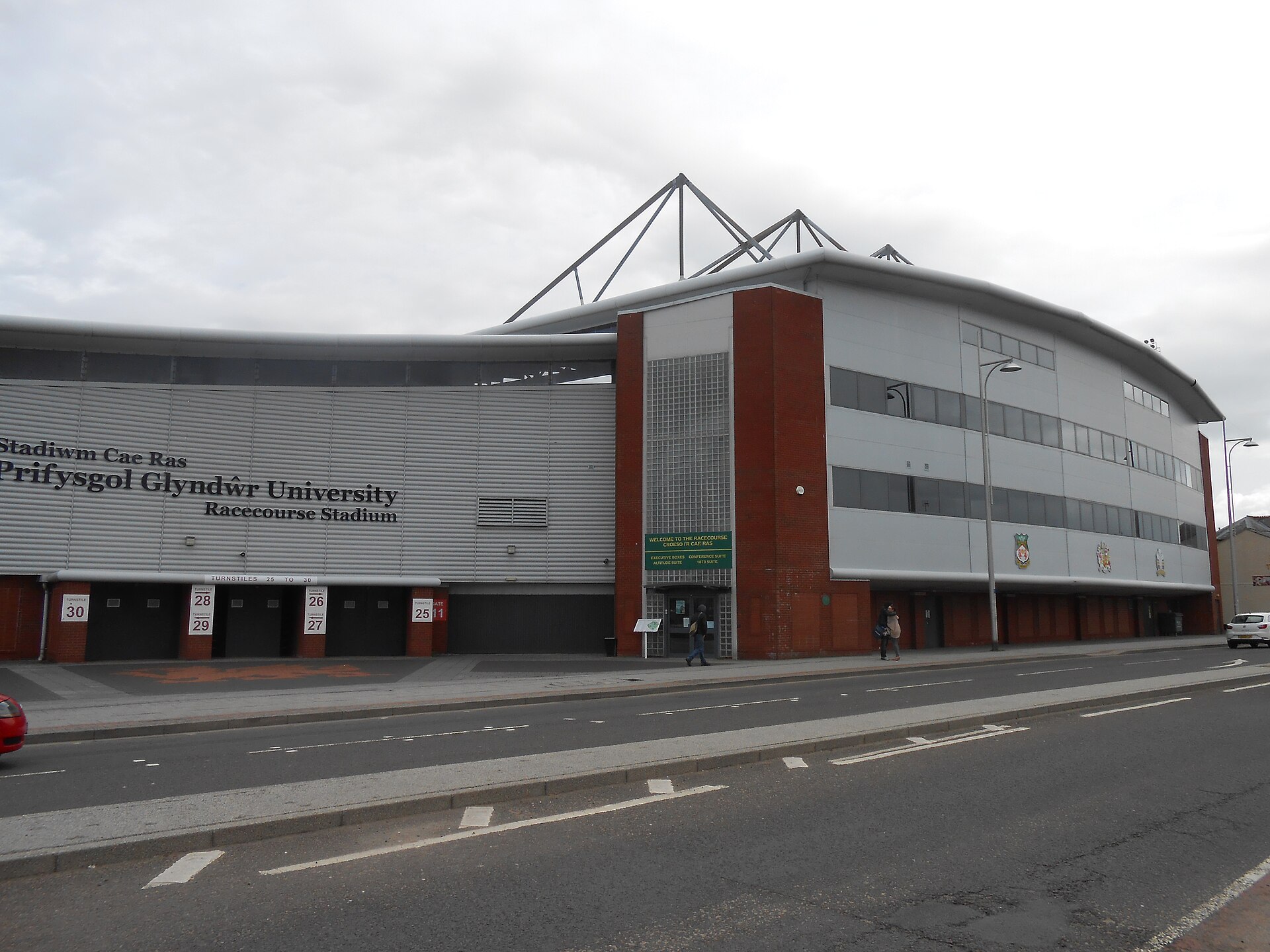 The Racecourse Ground in Wrexham on a matchday
