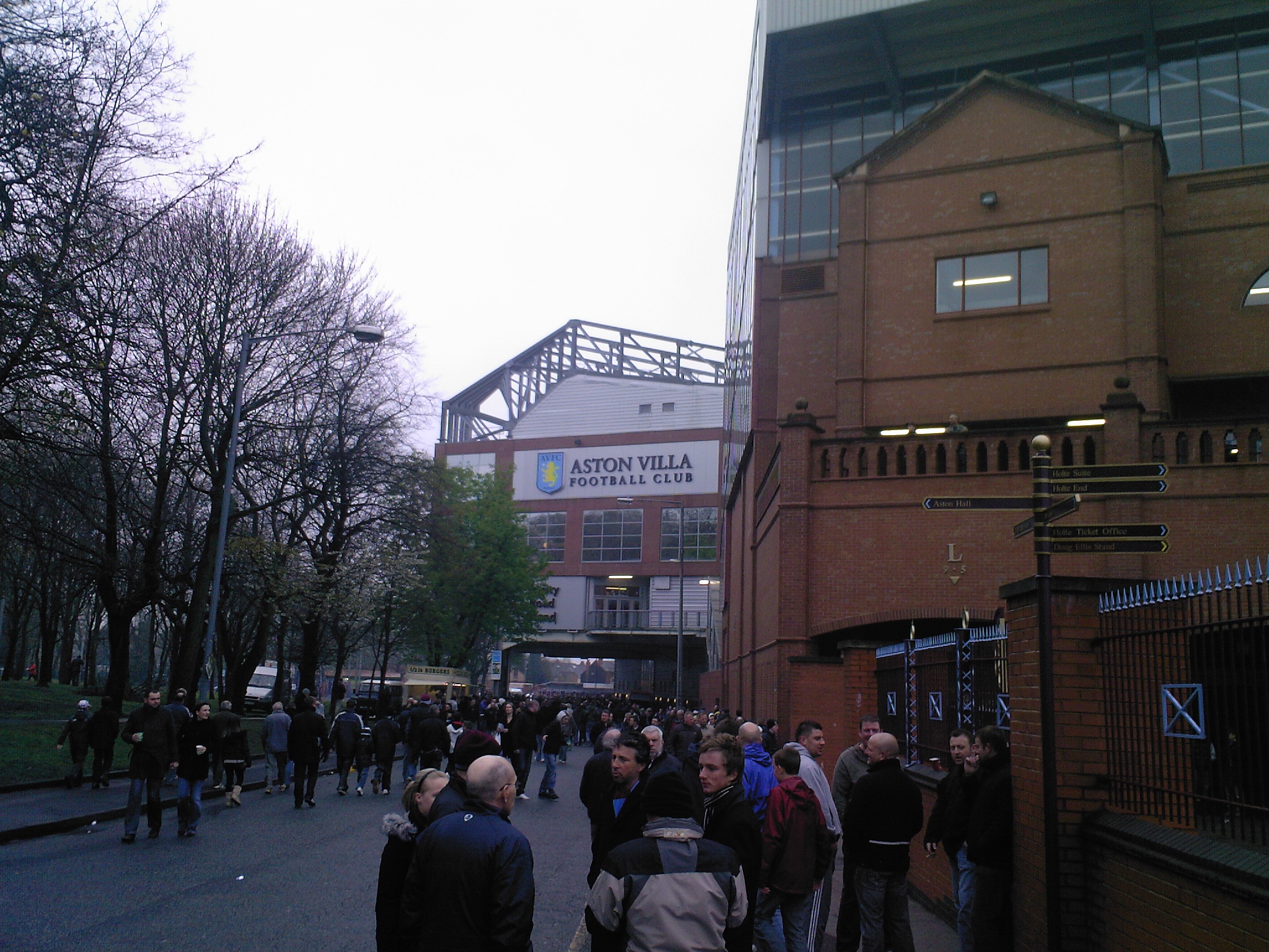 Villa Park, looking down Trinity Road