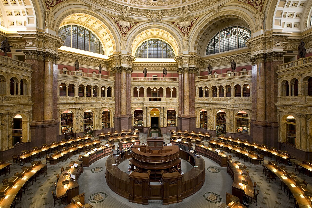 The main reading room of the Library of Congress