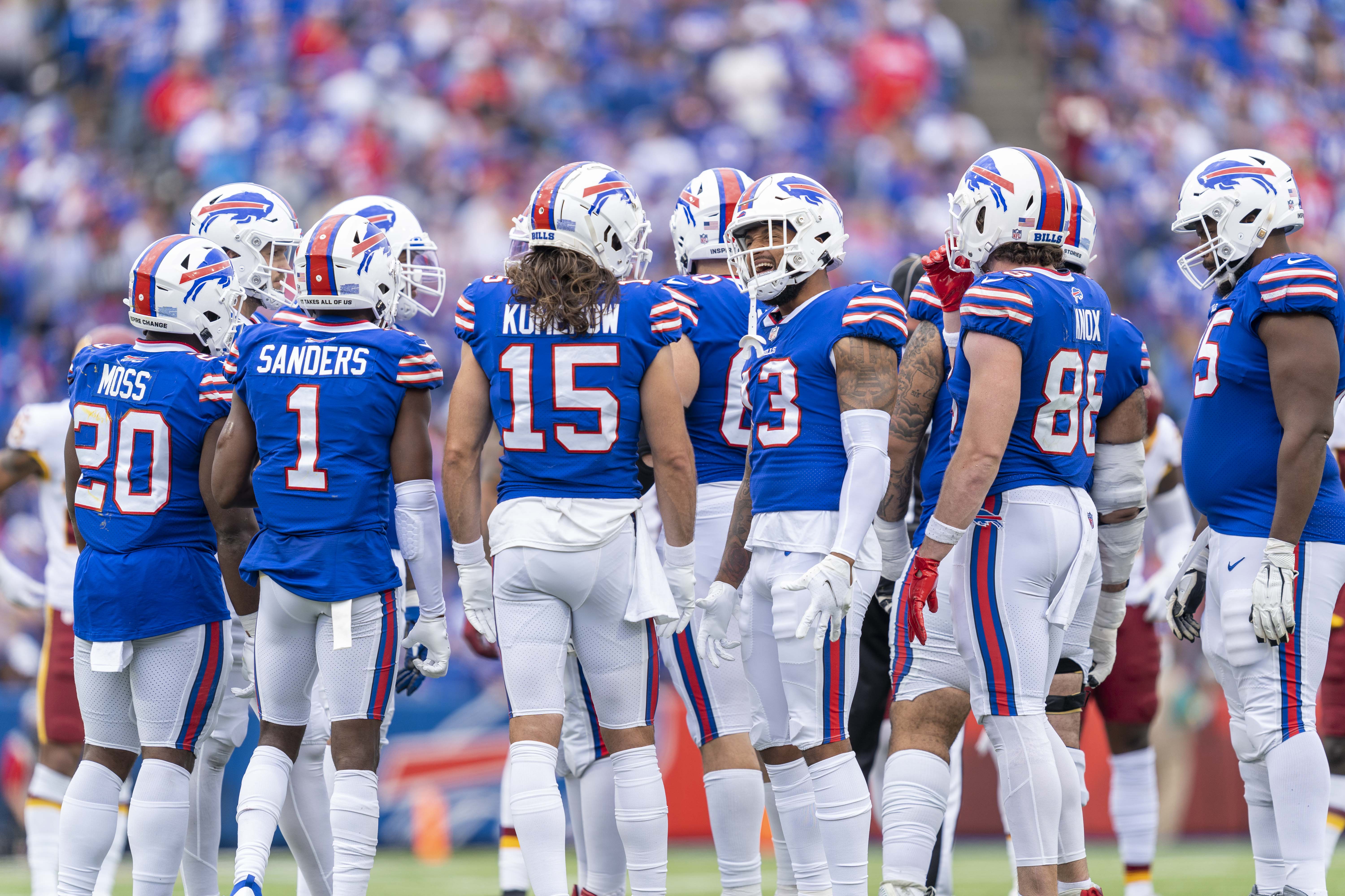 Buffalo Bills fans fill the stands at Highmark Stadium in Orchard Park, New York, during a home game