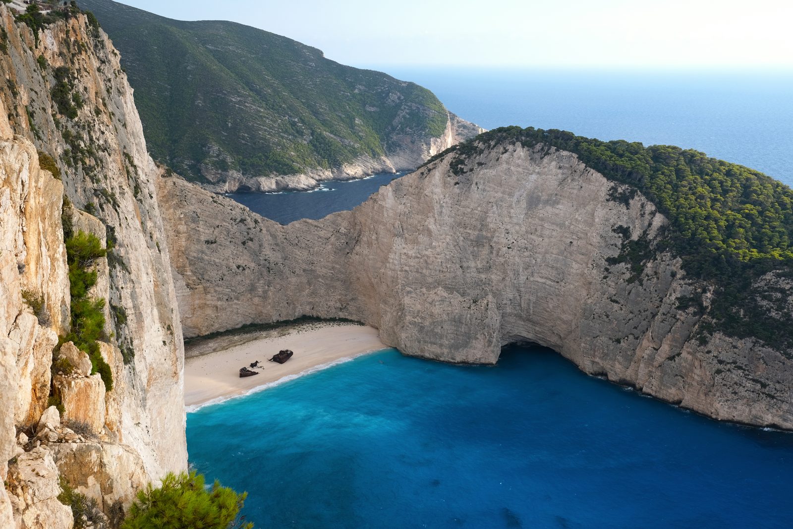 The coast of Zakynthos in Greece