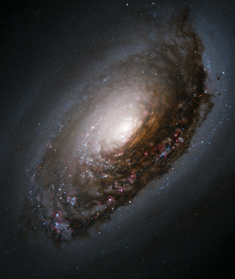 Messier 64, the Black Eye Galaxy, imaged by Hubble